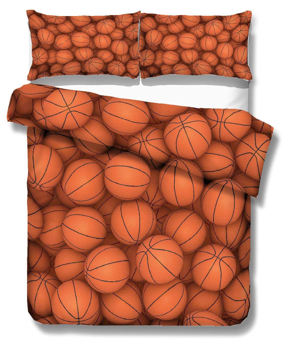 Stillshine Funda nórdica Cama 150 cm 3D Baloncesto Estilo Deportivo Imprimiendo Ropa de Cama King Size 220x240 Funda nórdica y Funda de Almohada 2 Personas