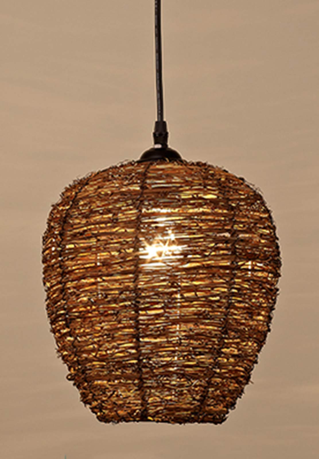 Moderna PENDANTE Rattan SPEDANTE Bamboo Bamboo, BACCHIO di SCHEGNO RURMATO Molto di Lavoro per Il ROUSTRA Industriale Bar Cafe Cafe