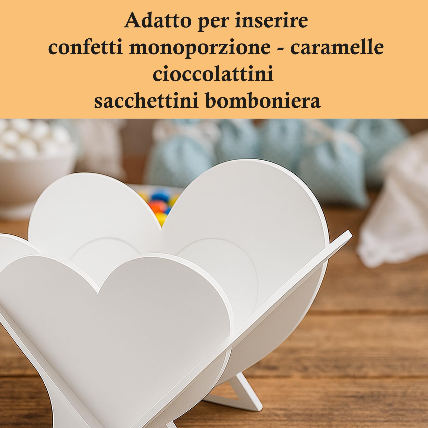 PV Grafik® Centro Tavola Battesimo Personalizzato, Cesto Confettata Nascita, Porta Confetti Monoporzione, Porta Caramelle e Espositore Sacchettini Bomboniera (14B)