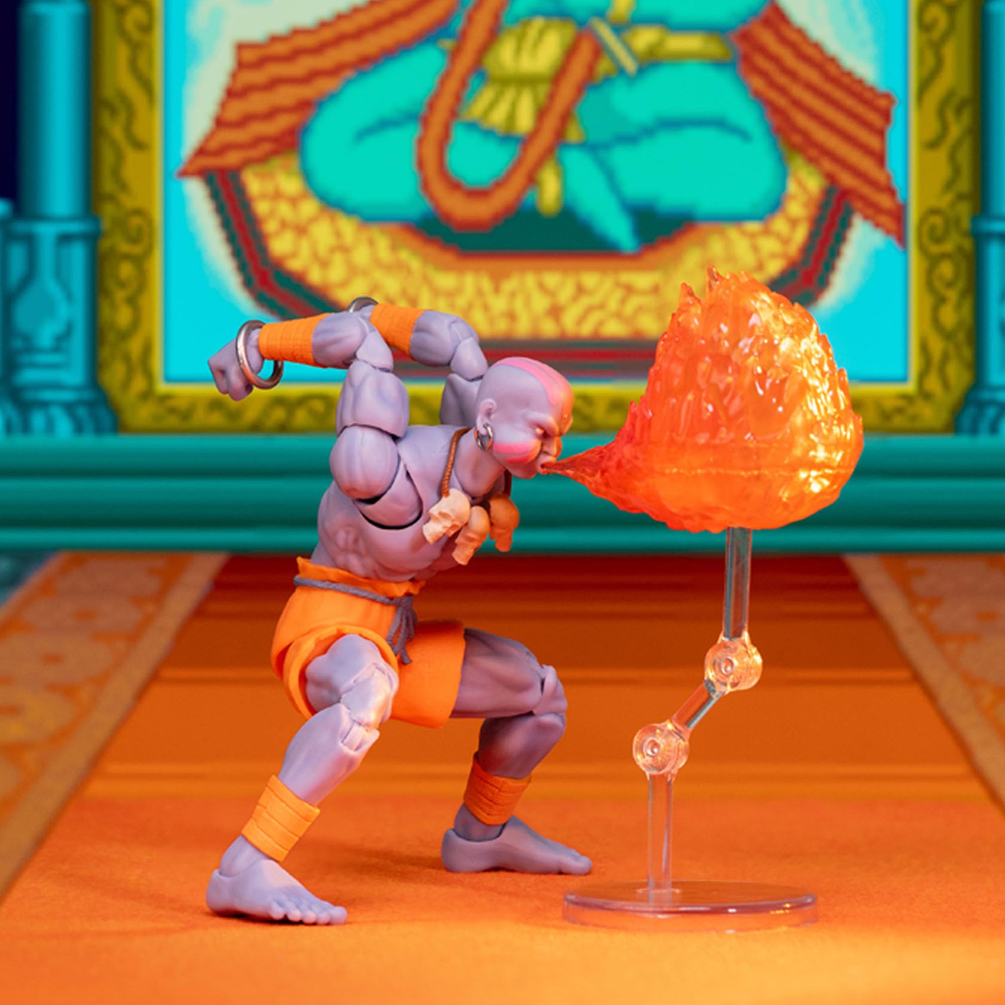 Jada Street Fighter II Figura Dhalsim Player 2 Deluxe, edición Limitada Next Level, Escala 1:12, 17 cm, Accesorios Intercambiables, Licencia Oficial (9336690314R00)