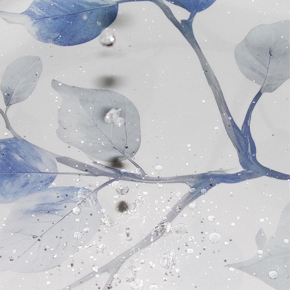 GONOVE Shower Curtain 200 x 200cm Mildew Resistant Waterproof Polyester Fabric Flowers Bathroom Shower Curtain Liner Long Washable Bath Curtain with Hooks - Image 3