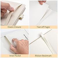 Vista 5 de Yopih Artists - Cuaderno de bocetos de acuarela de lino premium, cuaderno de acuarela de 5.5" x 5.5" con papel de algodón de prensa en frío