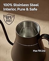 Vista 7 de Hervidores eléctricos, hervidor eléctrico de cuello de cisne INTASTING, control de temperatura ±1℉, interior de acero inoxidable, calentamiento