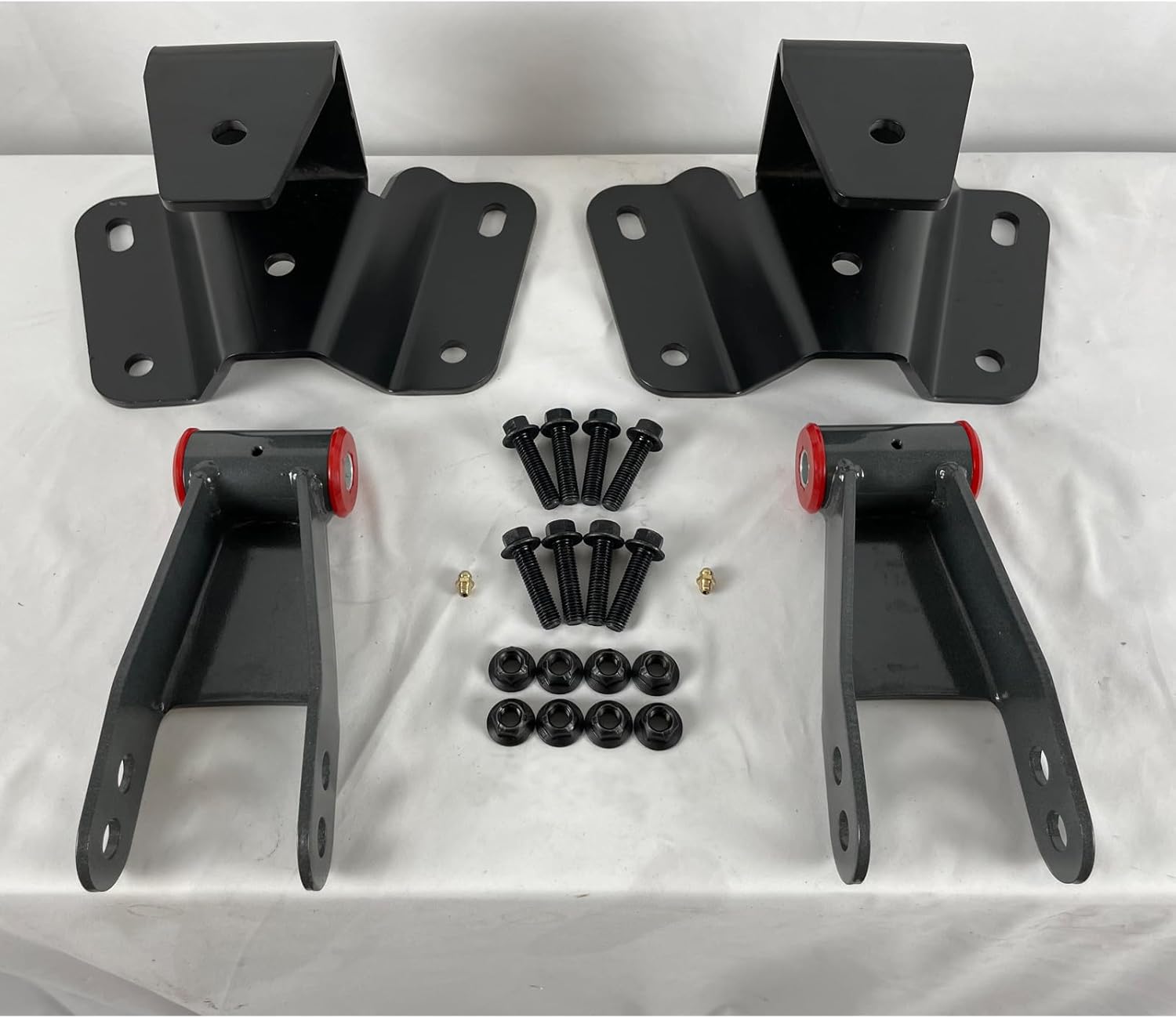 4" Drop Kit Leveling Lowering Shackles Hangers Kits Compatible with 1973-1996 F-ord F-150 F100 Rear Drop Hangers & Shackles Drop Kit Lowering