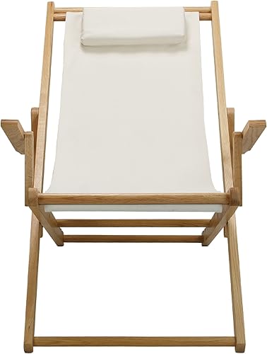 Miniatura 8 de Casual Home Silla ajustable con marco natural, lona natural de 26.5 pulgadas de profundidad x 42 pulgadas de ancho x 33 pulgadas de alto Marco