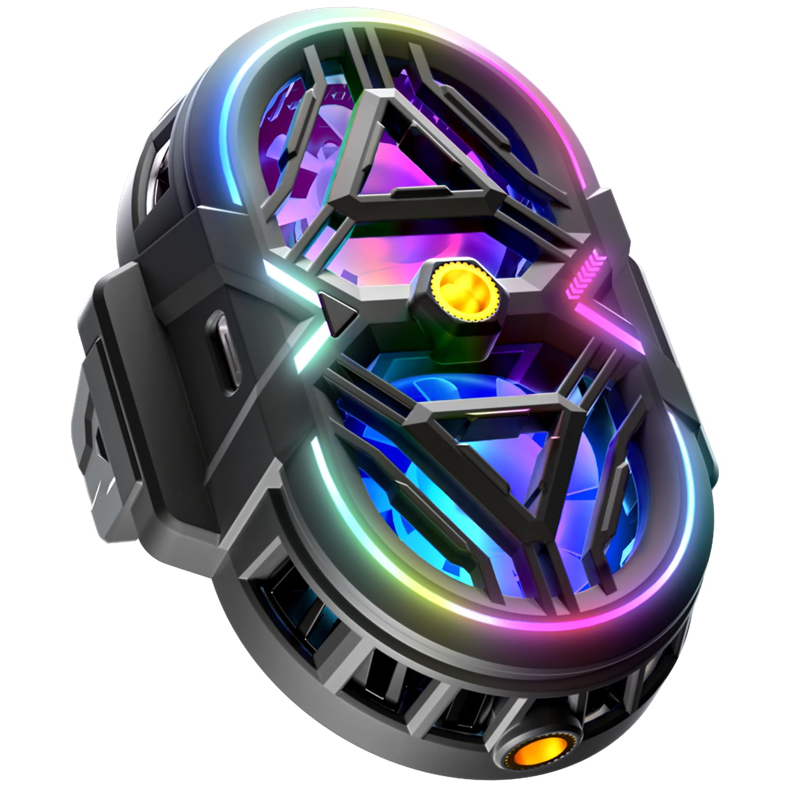 Cell Phone Cooler with LED, Cooling Power, Compatible with 2.5-3.5 Inch Wide Smartphones for Gaming, Live Streaming and Video Recording