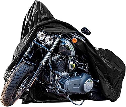 ¡Funda para motocicleta de nueva generación! XYZCTEM para todo clima negro M grande - impermeable para exteriores protege se adapta hasta 87