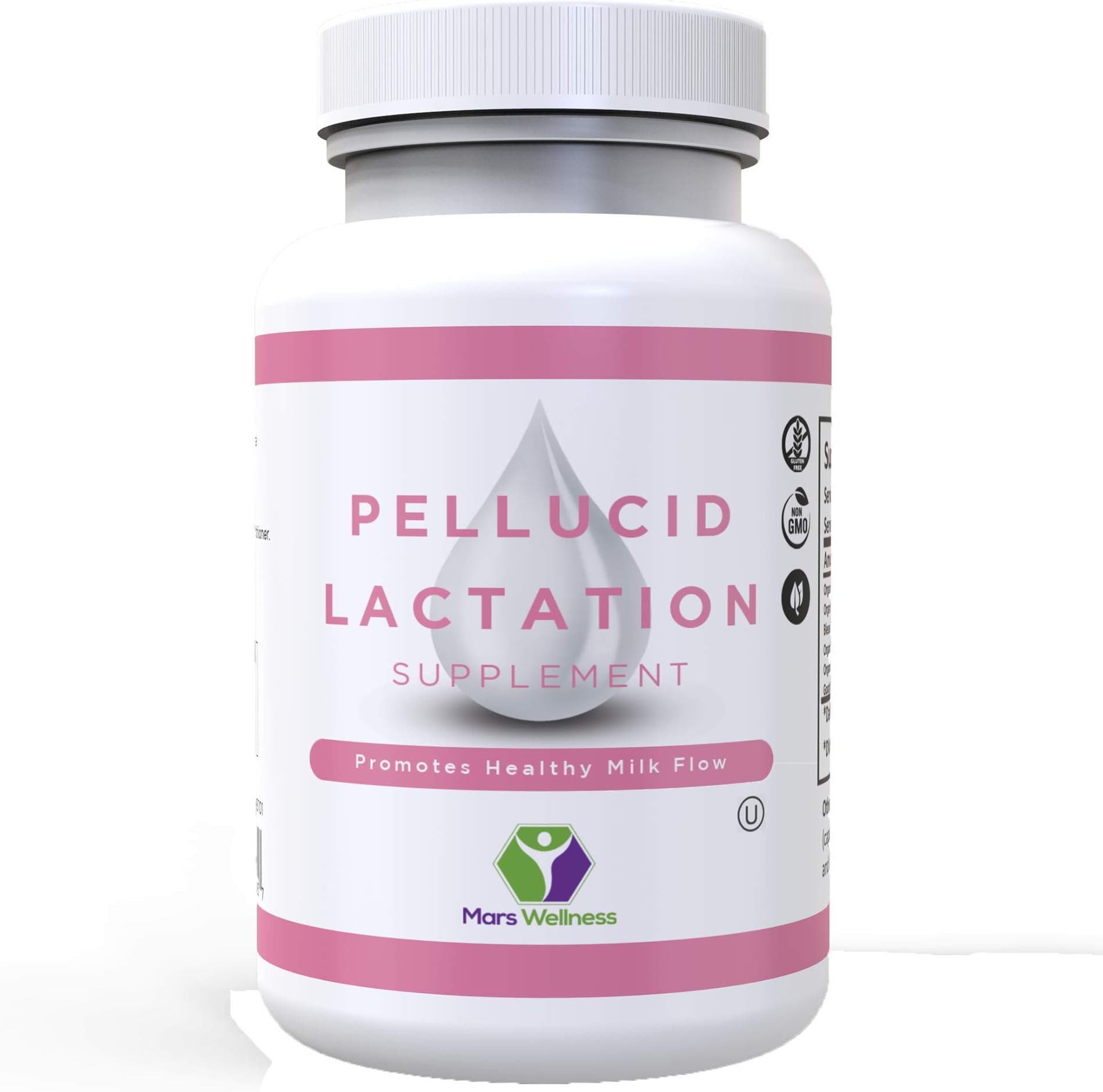 Pellucid Natural Herbal Breastfeeding & Lactation Supplement - Lactation Support Blend Helps Increase, Enhance, & Enrich Breast Milk Supply - Made in The USA with Organic Ingredients - 120 Capsules