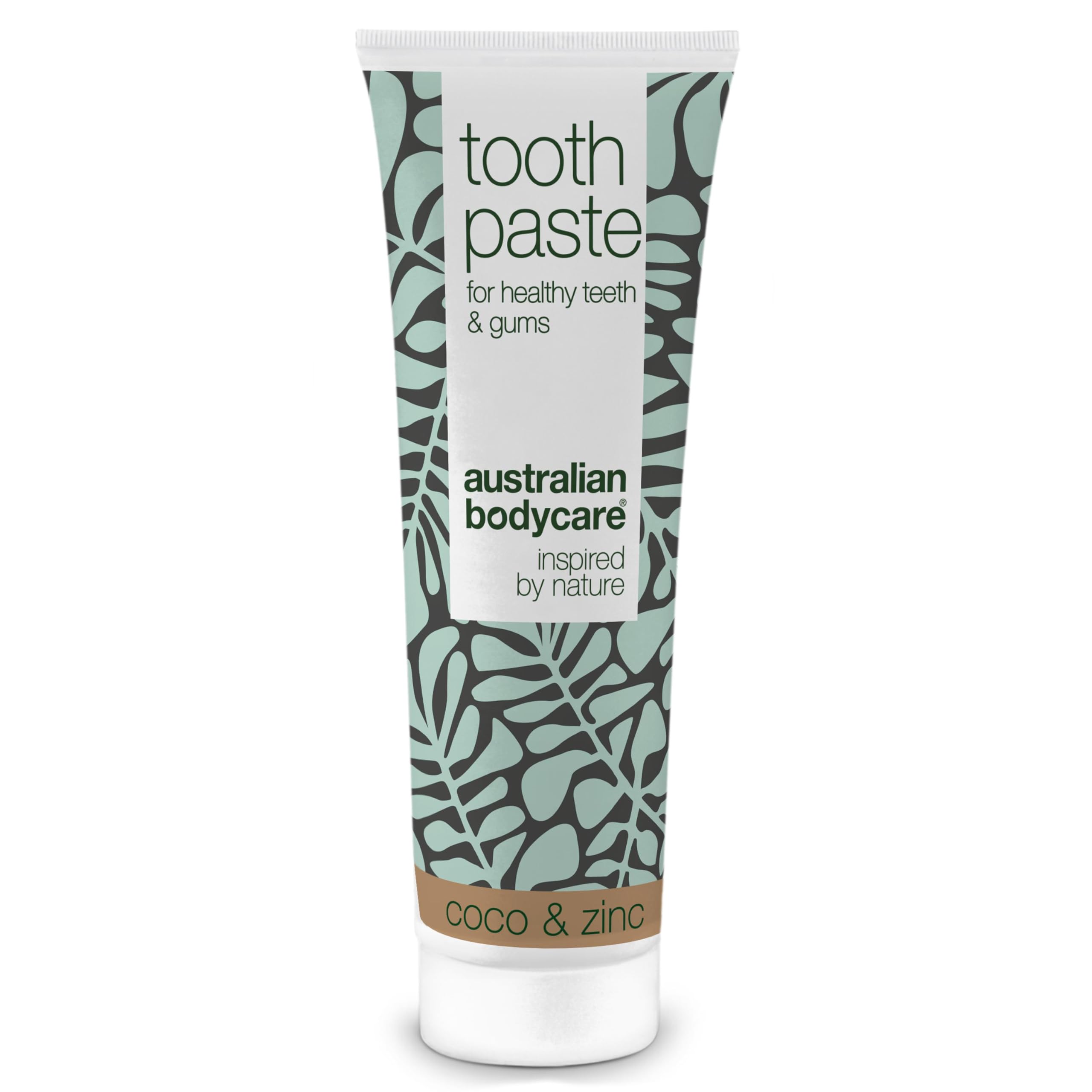 Dentifrice à l'huile d'arbre à thé, coco et zinc - 75 ml | Antibactérien | Soin de la parodontite, saignements des gencives et mauvaise haleine | La silice contribue à des dents blanches & saines