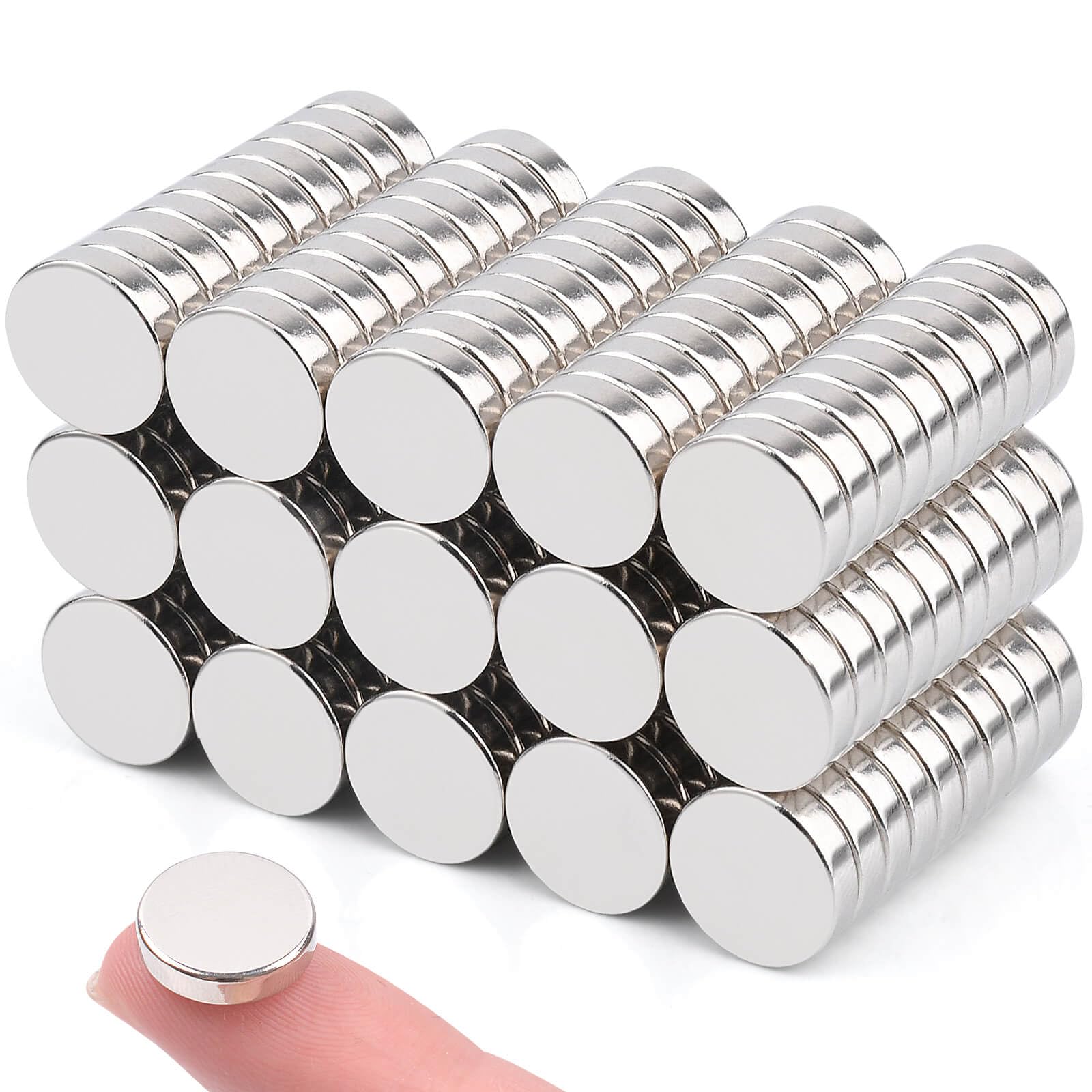 MIN CI 100 Pcs Strong Round Small Rare Earth Magnets, Mini Refrigerator Neodymium Disc Magnet for Whiteboard Locker Fridge DIY Crafts Dry Erase Board Cabinets — Amazon image 16