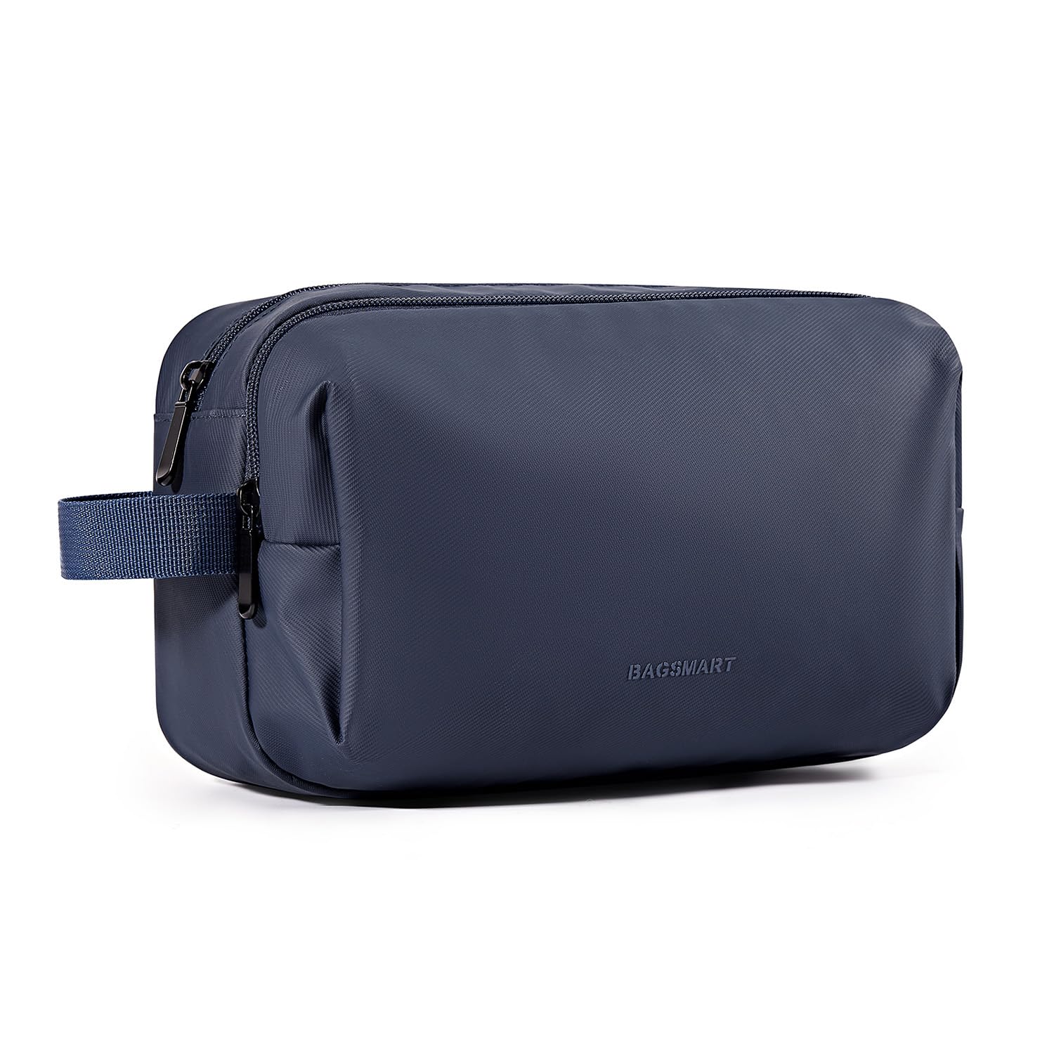 BAGSMART Kulturtasche für Herren, Reise Kulturbeutel Kosmetiktasche mit Doppelter Reißverschlussöffnung, Großer Stauraum