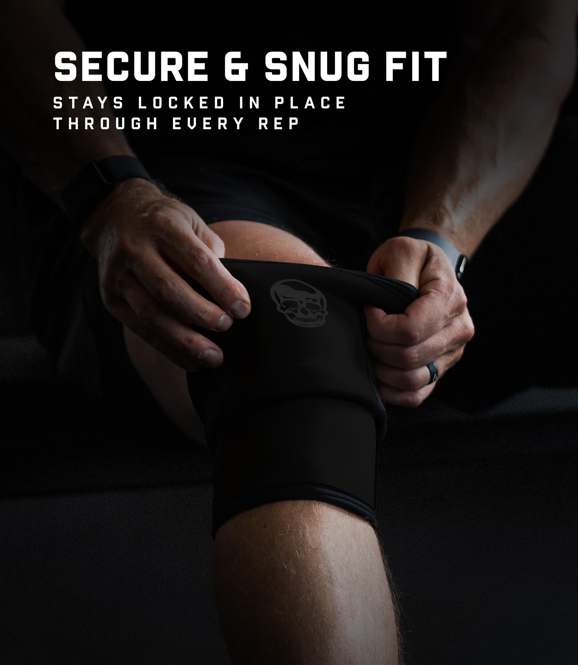 Gymreapers Paire de genouillères de 5 mm pour haltérophilie, squats, dynamophilie et entraînement fonctionnel – Genouillère de compression pour homme et femme – Protection articulaire et récupération