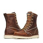 Thorogood American Heritage 8" Moc Toe Work Boots for Men Made with Full-Grain Leather, Soft Toe, Slip-Resistant Wedge Outsole and Comfort Footbed; EH Rated, Trail Crazy Horse - 13 2E US