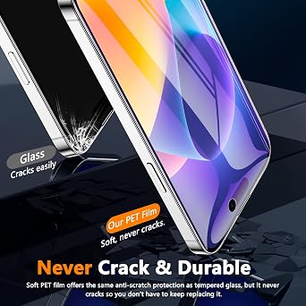 iPhone 16 Pro Max用プライバシースクリーン保護フィルムガラスではありません2枚パック 覗き見防止 柔軟なPETフィルムスクリーンプロテクター iPhone 16 Pro Max用 取り付け簡単トレイ 超薄型、壊れない