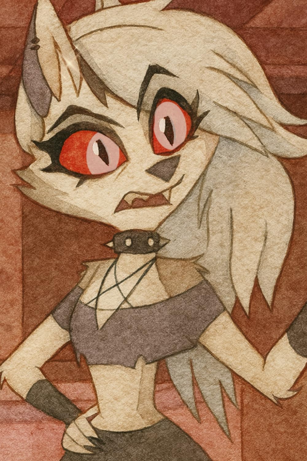 LOONA 120 PAGES NOTEBOOK IN THE STYLE OF HAZBIN HOTEL HELLUVA BOSS FURRY HELLHOUND HELLBO…