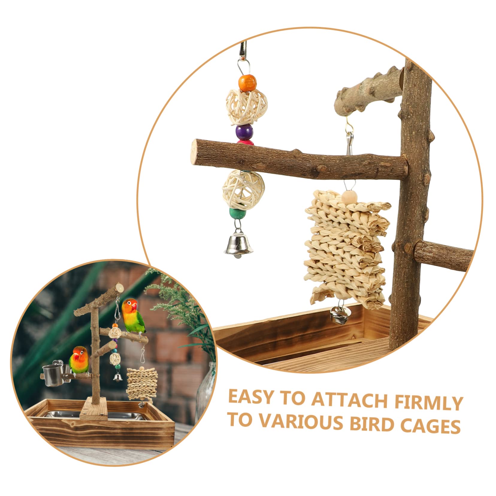 BESPORTBLE Puesto De Entrenamiento De Madera para Pájaros Accesorio Resistente Al Desgaste para Cacatúas Juguete De Escritorio para Loros para Jaulas De Periquitos