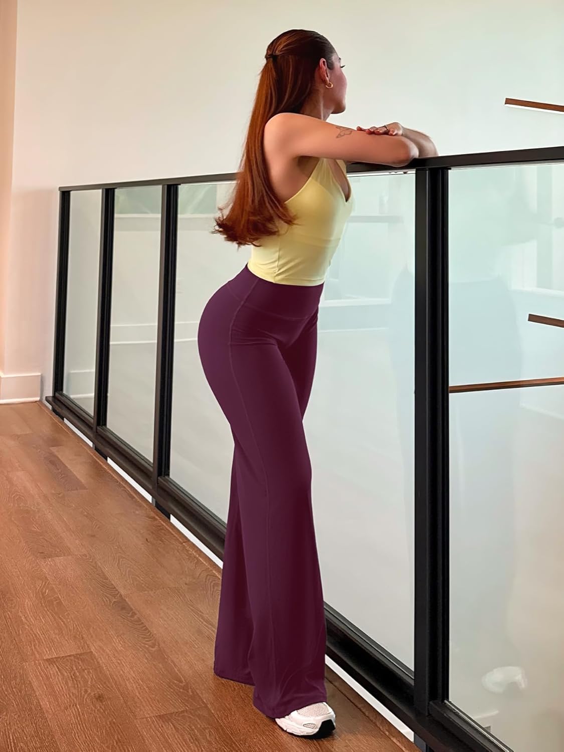 YEOREO Workout Leggings Womens No Front Seam Straight Leggings 29"/ 31.5"/ 33"/ 35" High Waist Buttery Eddiy Gym Yoga Pants - Image 6