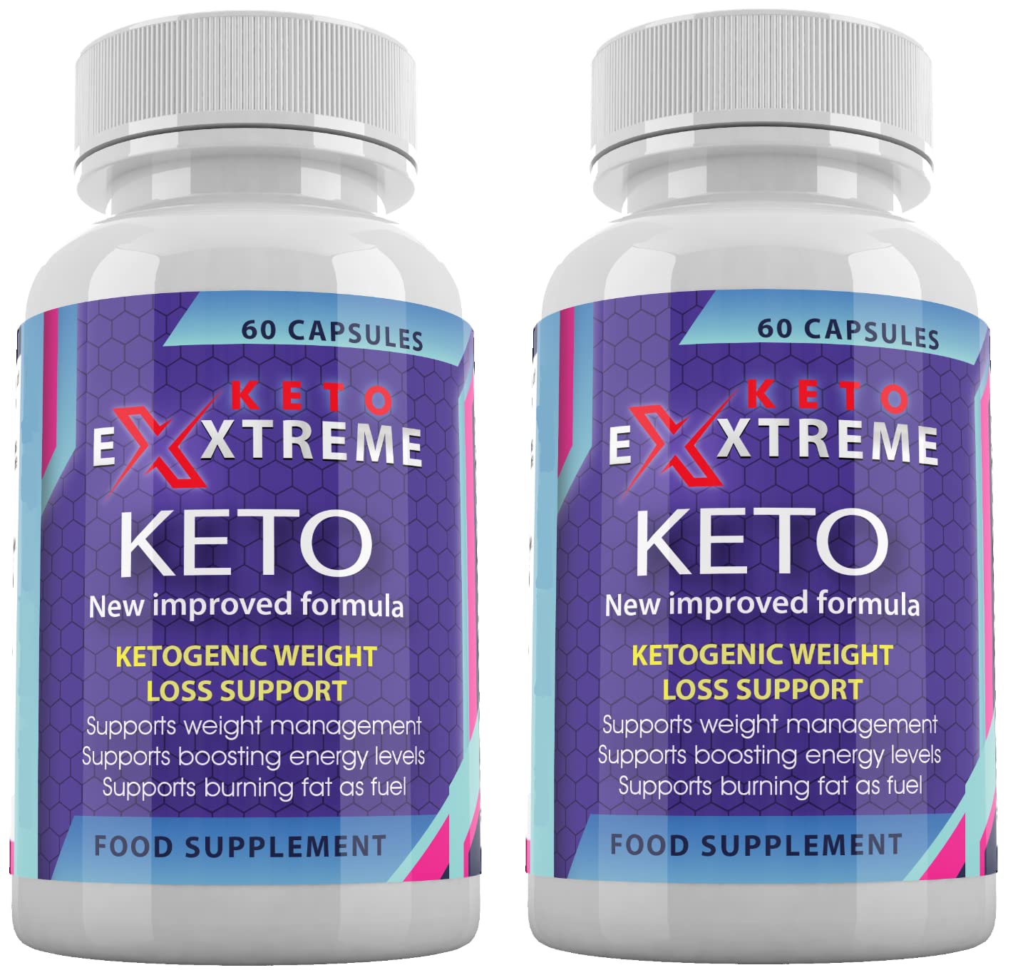 Keto Extreme Keto - Ketogenic Weight Loss Support for Men & Women - 2 Monthly Supply - Fitness Hero Supplements