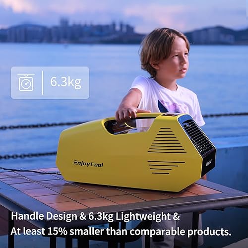 Miniatura 3 de Aire acondicionado portátil, bajo consumo de energía de 220 W, 24 V CC, aire acondicionado de tienda de campaña 2380BTU, CA de enfriamiento rápido