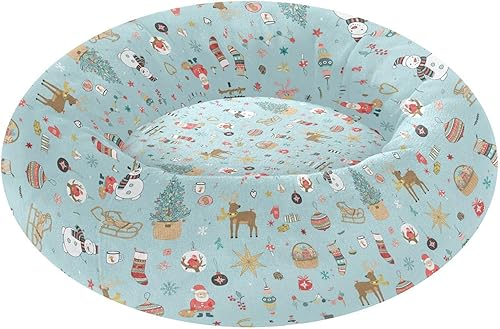Wudan Pet Cat Beds Relieve Stress Fluffy Puppy Beds for Small Size Pets Supplies M Christmas Decor