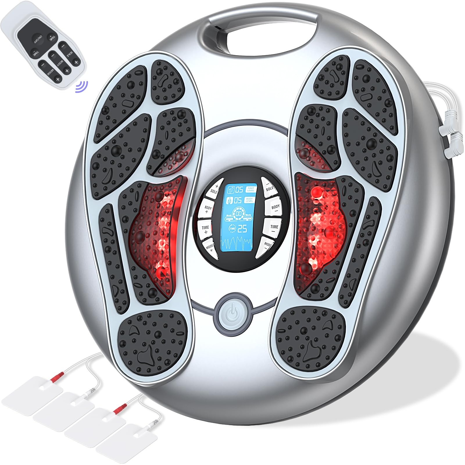 Yuiisenn Foot Massager for Neuropathy, TENS & EMS Foot Circulation Stimulator for Pain Relief, Relieve Swelling, Cramps, RLS & Plantar, with Remote