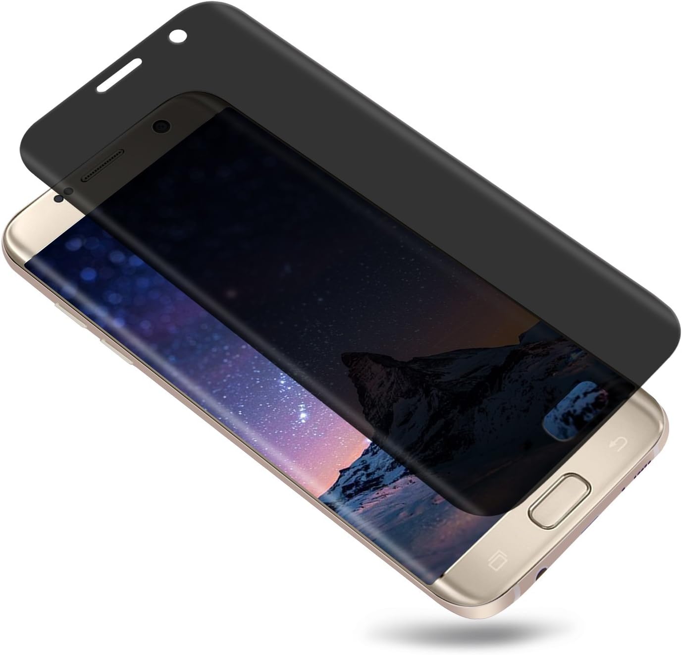 Galaxy S7 Edge Privacy Screen Protector, Top Glass S7 Edge Premium [3D Curved] [Case Friendly] [Anti-Scratch] 9H Hardness Tempered Glass Film Screen Protector for Samsung Galaxy S7 Edge (Transparent)