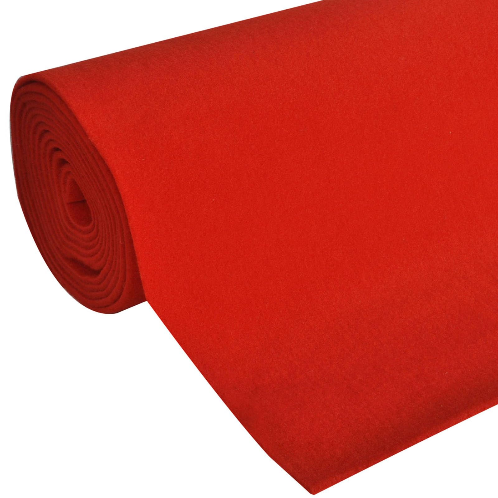 Alfombra de pasillo roja de poliéster de 1 x 5 m, enrollable, ideal para entradas, pasillos, apartamentos, apartamentos y eventos festivos, duradera y fácil de limpiar para interiores