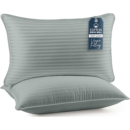 Utopia Bedding Bed Pillows for Sleeping King Size (Light Grey), Set of 2, Cooling Hotel Quality, for Back, Stomach or Side Sleepers