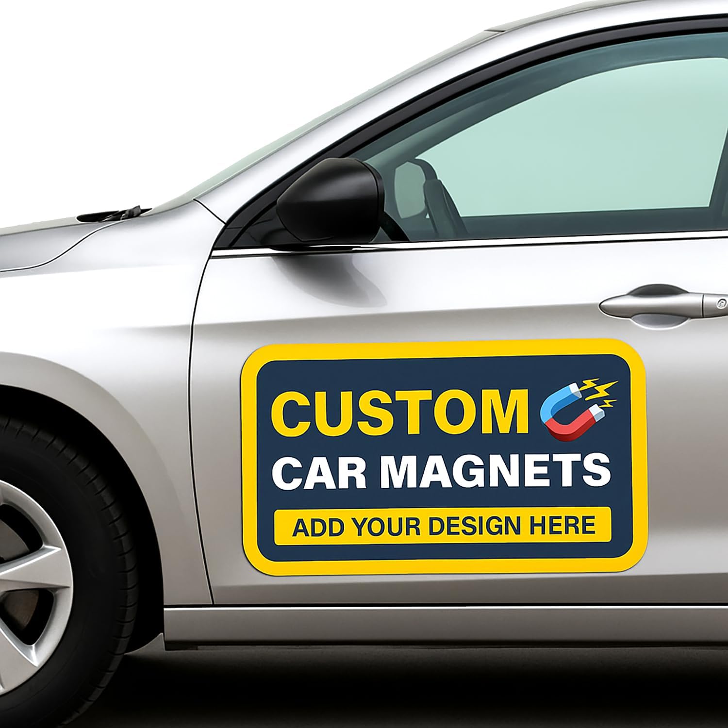 Custom Car Magnet Sign | 10"x10" to 24"x48" | Personalized Vehicle Magnet with Logo & Text | Magnetic Sign for Car, Van, Truck & Business Advertising