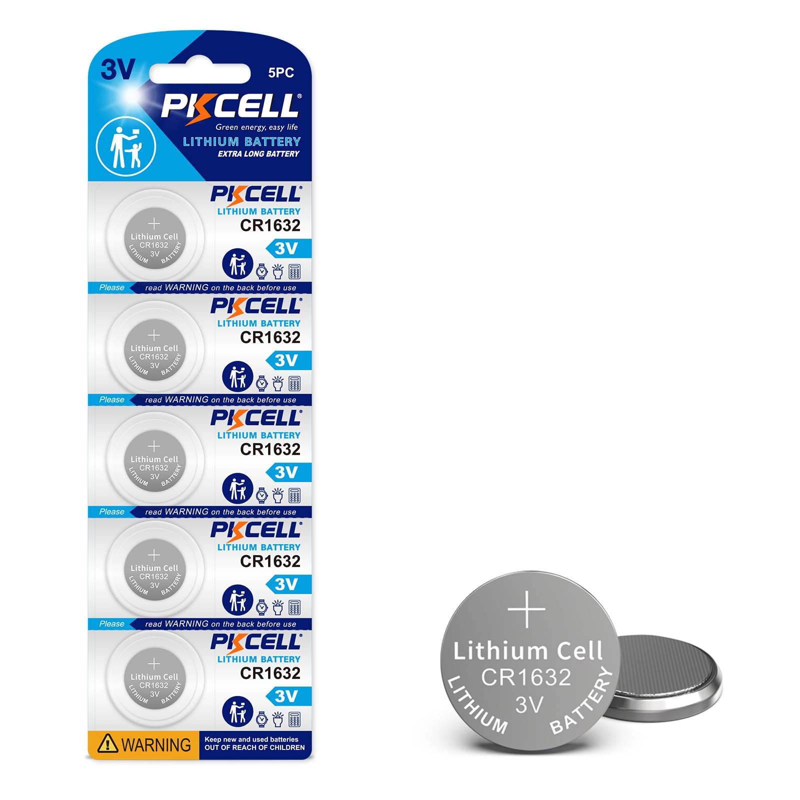 PoundMax 1632 CR1632 DL1632 DL1632 - Batterie A Bottone Al Litio, 3 V, Confezione Da 20 - Foto 9