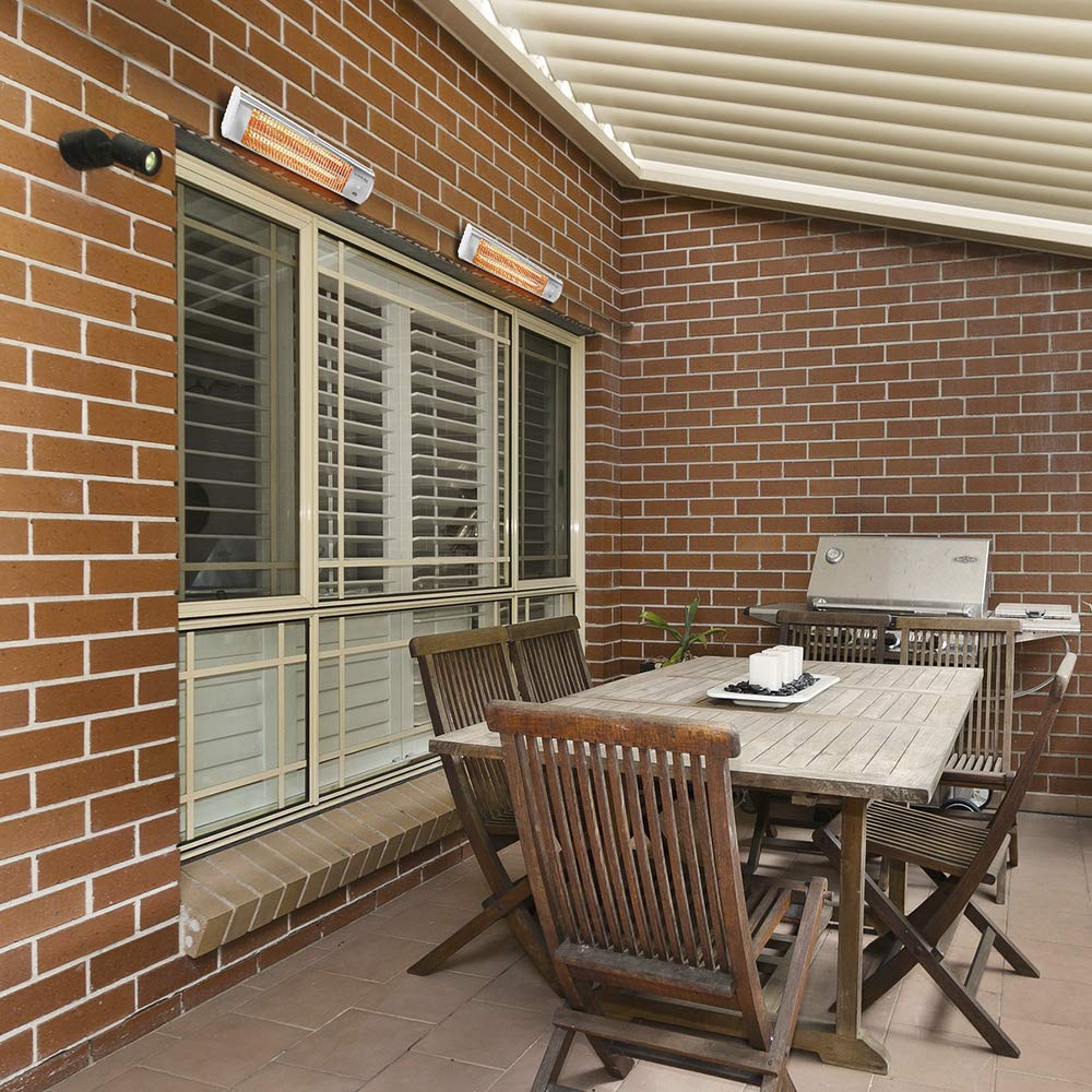 TROTEC Chauffage terrasse infrarouge IR 1200 S 1200W IP24 2 niveaux de chauffe 8m²
