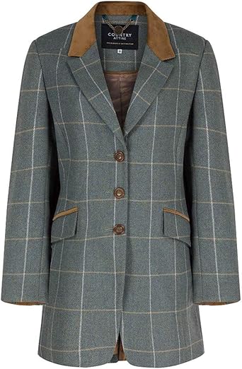 longline tweed jacket womens