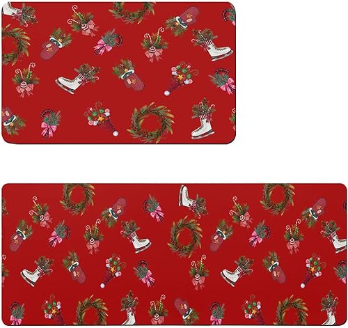 Tapete de baño de Navidad para bañera, antideslizante, de secado rápido y absorbente, tierra de diatomeas, fregadero, dormitorio, cocina, lavable,
