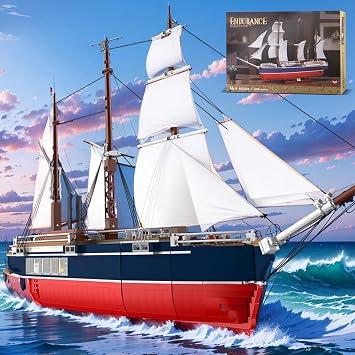 1686 Pcs Exploration Boat Mini Building Blocks Toys Not Fit Lego Sizes Innovative Architecture Collectible Durable Model Shipping Set Great Gift for Boys and Girls 6+ Adults