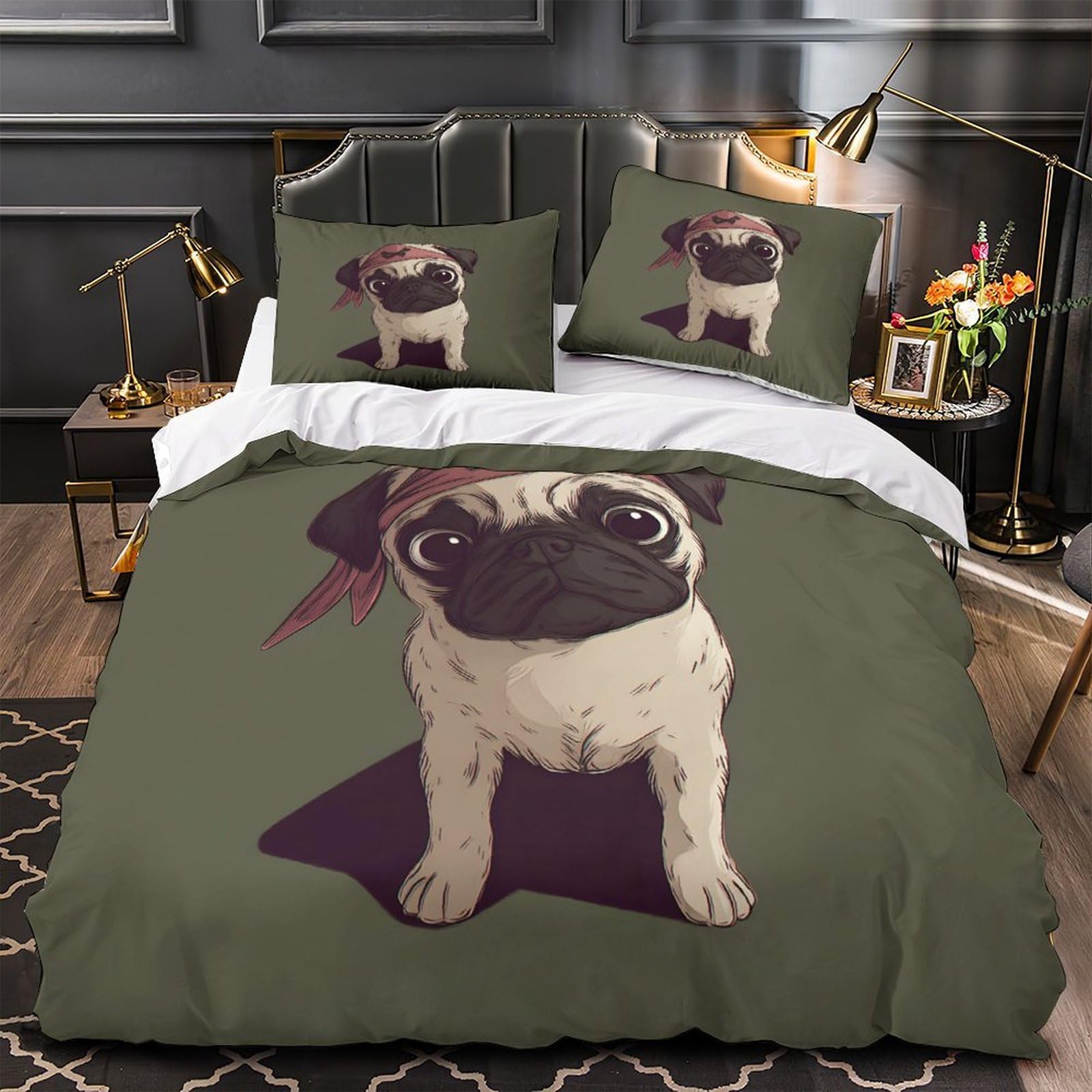 Housse de Couette Microfibre Résistante et Douce Macareux
