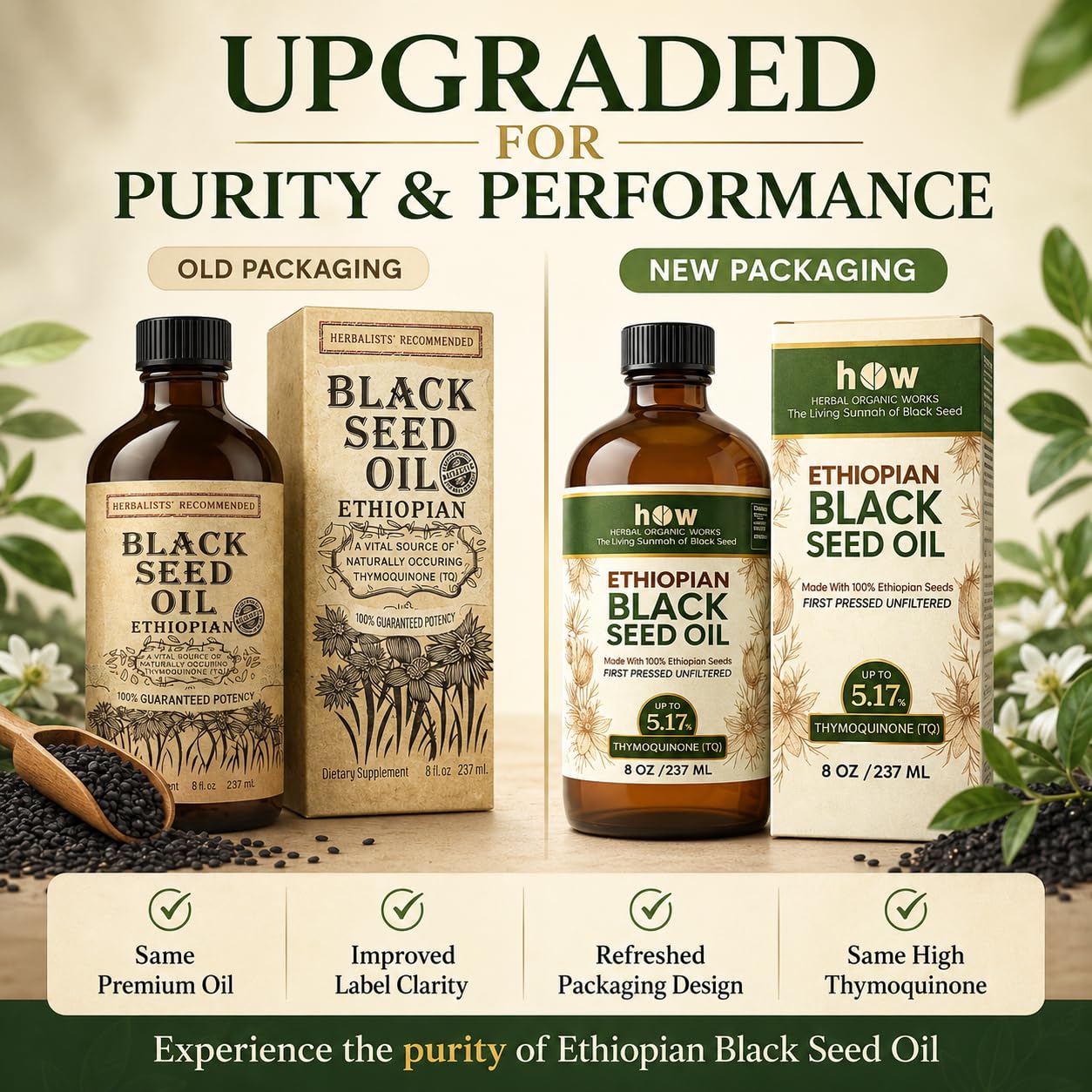 Ethiopian Black Seed Oil 8 fl oz Cold Pressed High Thymoquinone — Amazon image 2