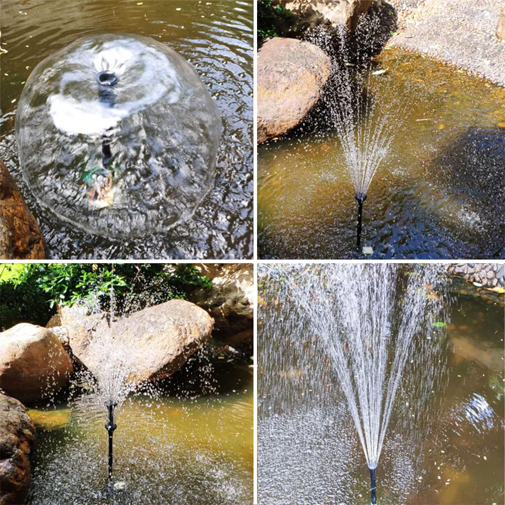 Pompe de Bassin Exterieur, pour Submersible Fontaine, Bassin Poisson, Aquarium Silencieuse, Pompe a Eau 220V, Jardin Decoration Eco Puissante Filtre LED 2000L/H 25W