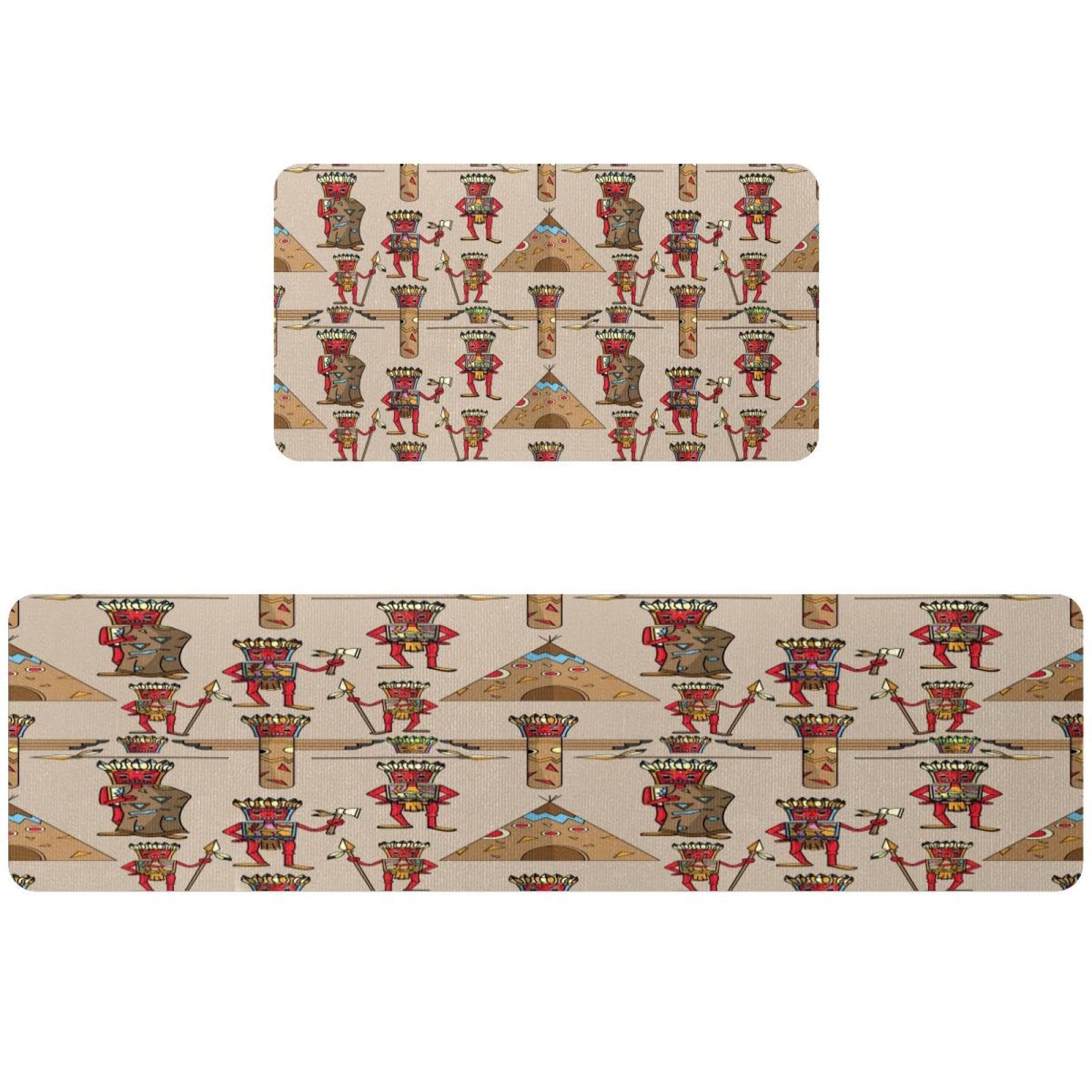 Tapete de cocina lavable VAPOKF absorbente de dos piezas para pasillos