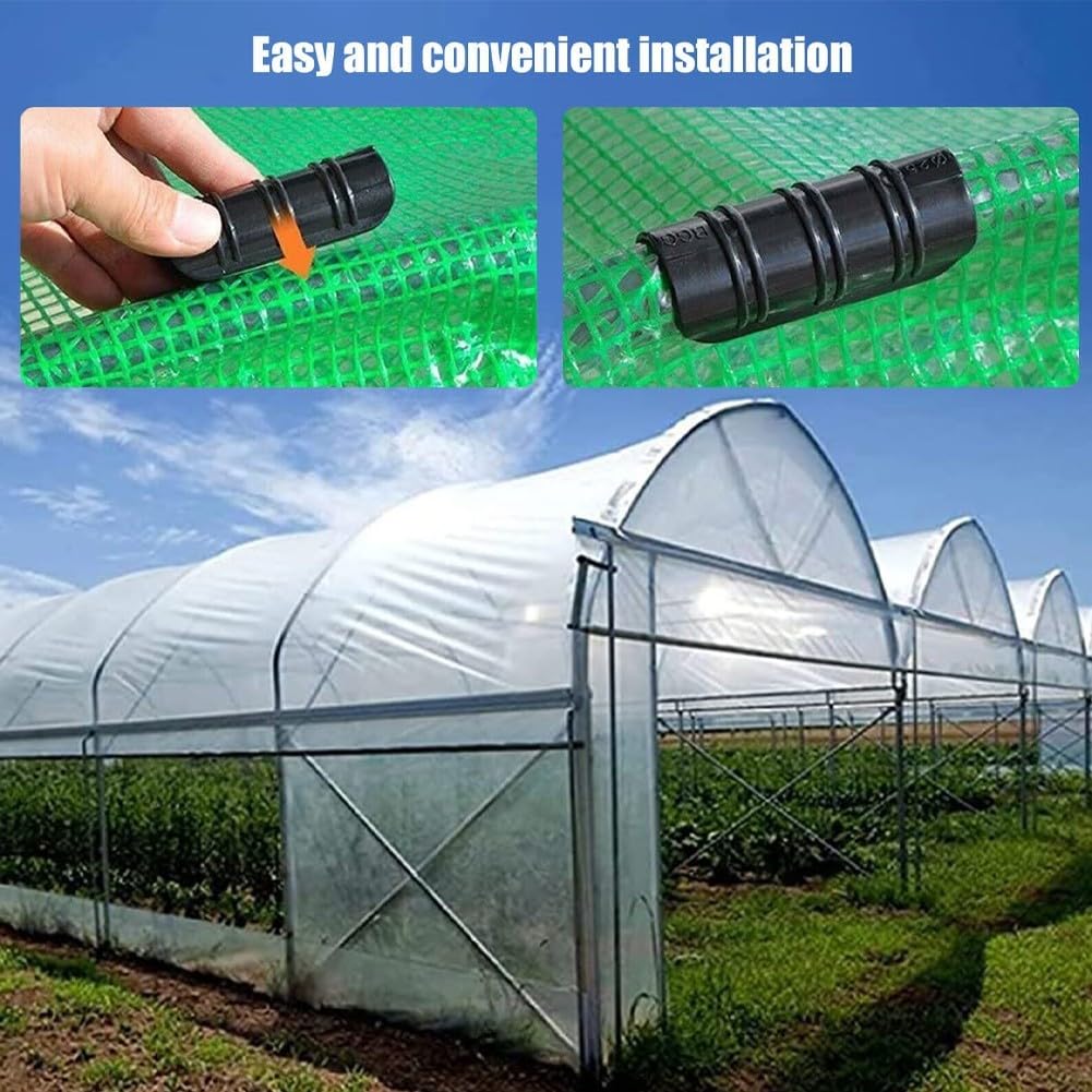 20 Morsetti Per Serra - In Plastica, Antiruggine, Per Fissare Teli A Tubi Da 32mm - Foto 1