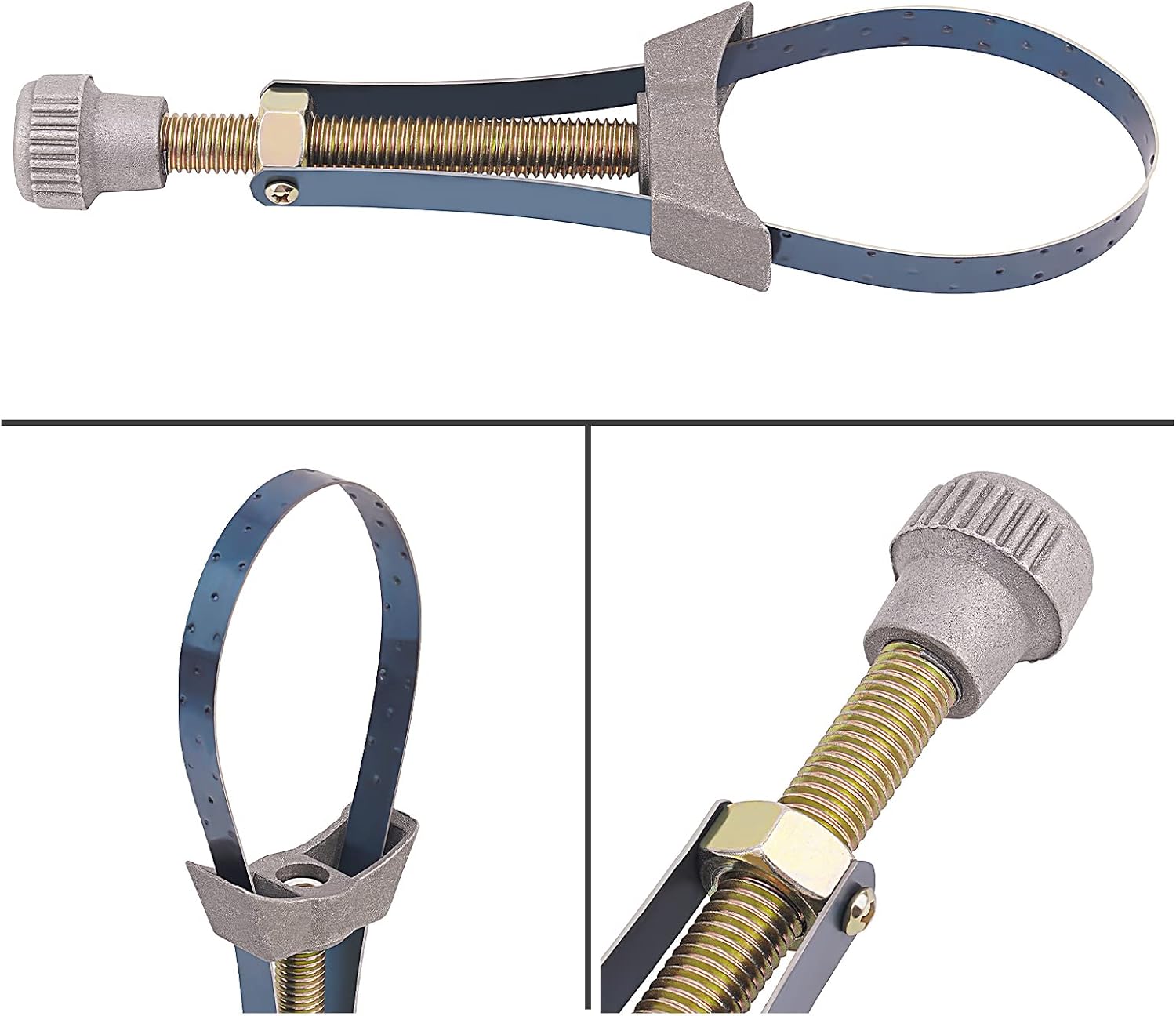 AHL Car Auto Oil Filter Removal Tool Strap Wrench 60mm To 120mm Diameter Adjustable Compatible with Car, Truck, Honda Yamaha Suzuki image 5