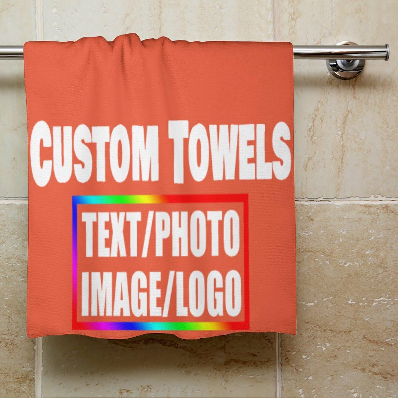 Custom Photo Towel Personalized Text Bath Towel Microfiber Beach Towel Soft and Comfortable Suitable for Home Decor Swimming
