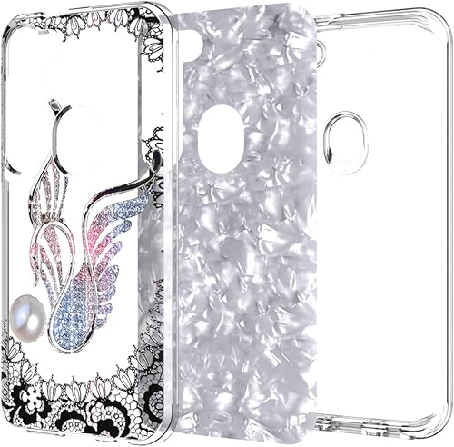 Miniatura 3 de Para Motorola Moto G Stylus XT2043, Moto G Power XT2041 (versión 2020) - Funda para teléfono con imagen en relieve - AC6 Swan Lace