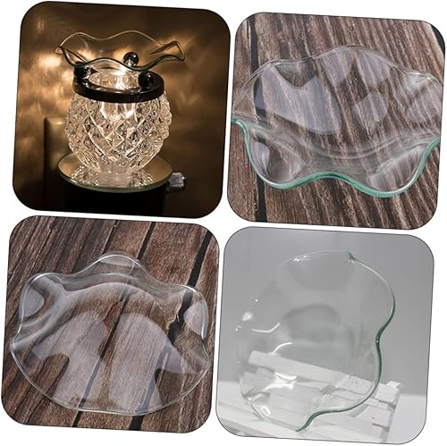 Miniatura 2 de DECHOUS 2pcs aromaterapia aceite esencial plato Candelabro vidrio calefacción