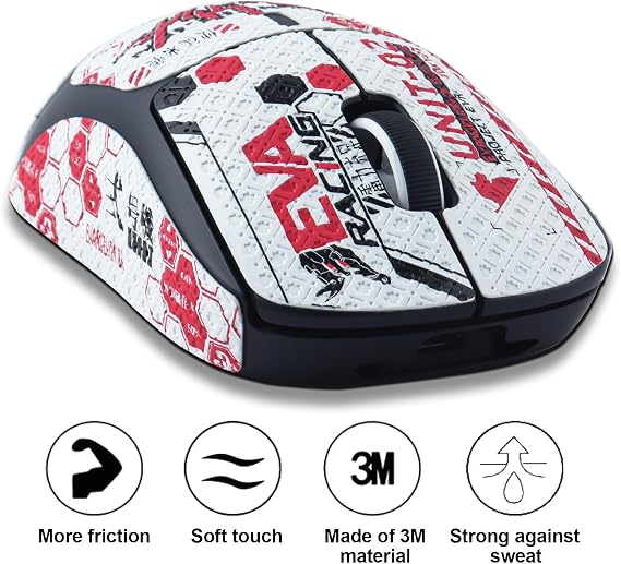 Hyekic Mouse Grip Tape Fit for Logitech G PRO X Superlight, 6 Pieces, Anti-Slip Gaming Mouse Skins, Sweat Resistant, Self-Adhesive Pre-Cut Stickers, Easy to Use, Professional Mice Upgrade Kit