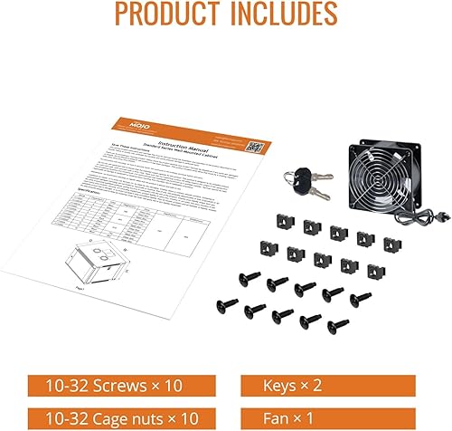 Miniatura 6 de Tecmojo Gabinete de servidor de montaje en pared 9U Gabinete de rack de red de TI con cerradura Puerta y paneles laterales con cerradura Negro,