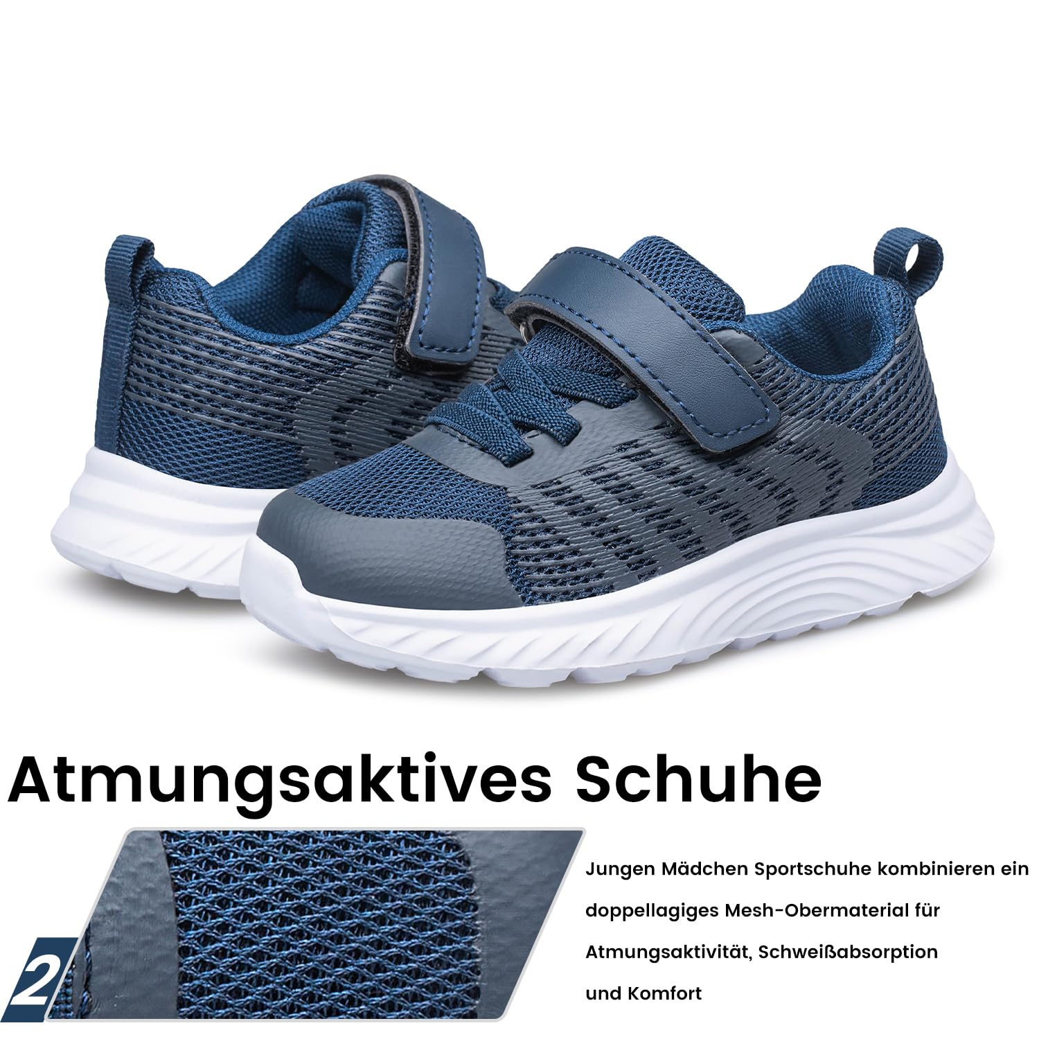 Raoendis Baskets Enfants Chaussures de Sport Garçons Filles Kids Sneakers Running Fitness Shoes Antidérapantes Respirant Légères Indoor Outdoor