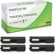 Kineco 4X XL Toner Replaces TN421 TN423 Multipack for Brother MFC-L8690CDW MFC-L8900CDW