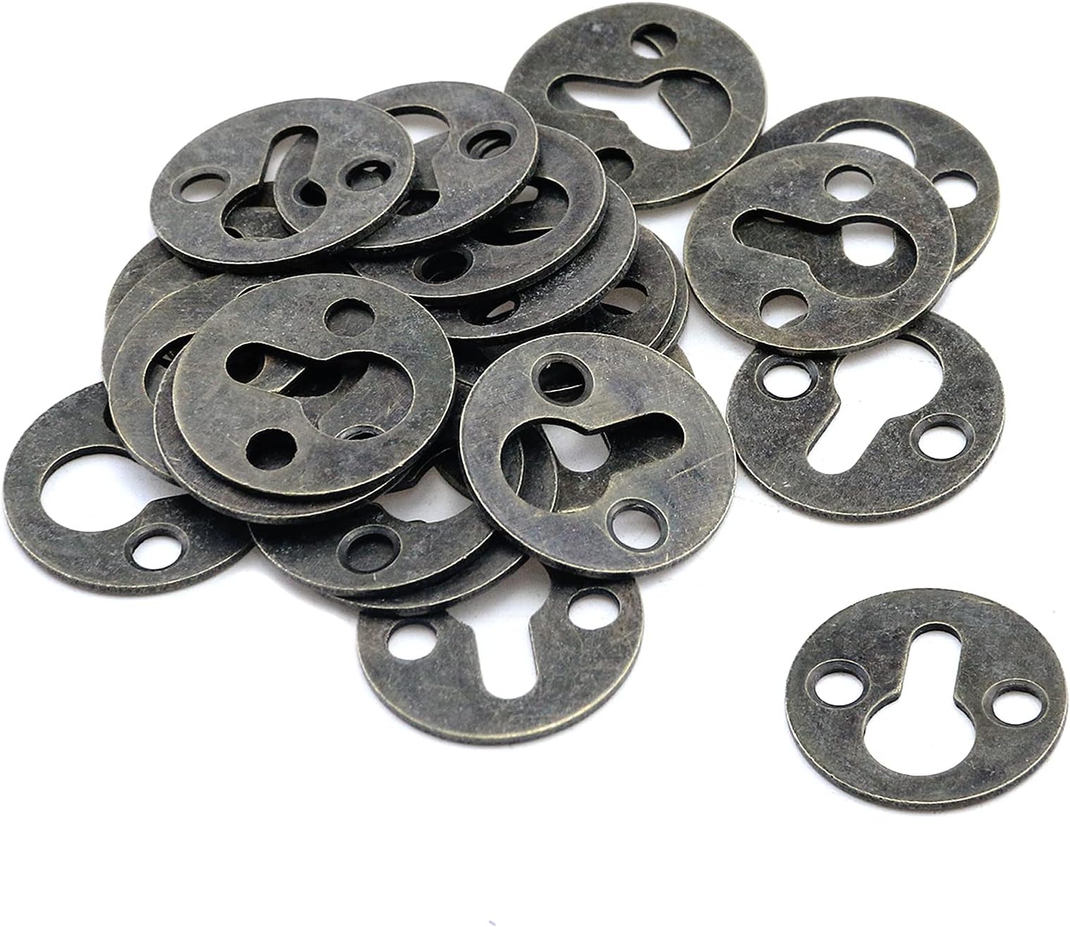 Keyhole Hangers,10 Pcs Round Metal Keyhole Hanging Films Shelf Brackets