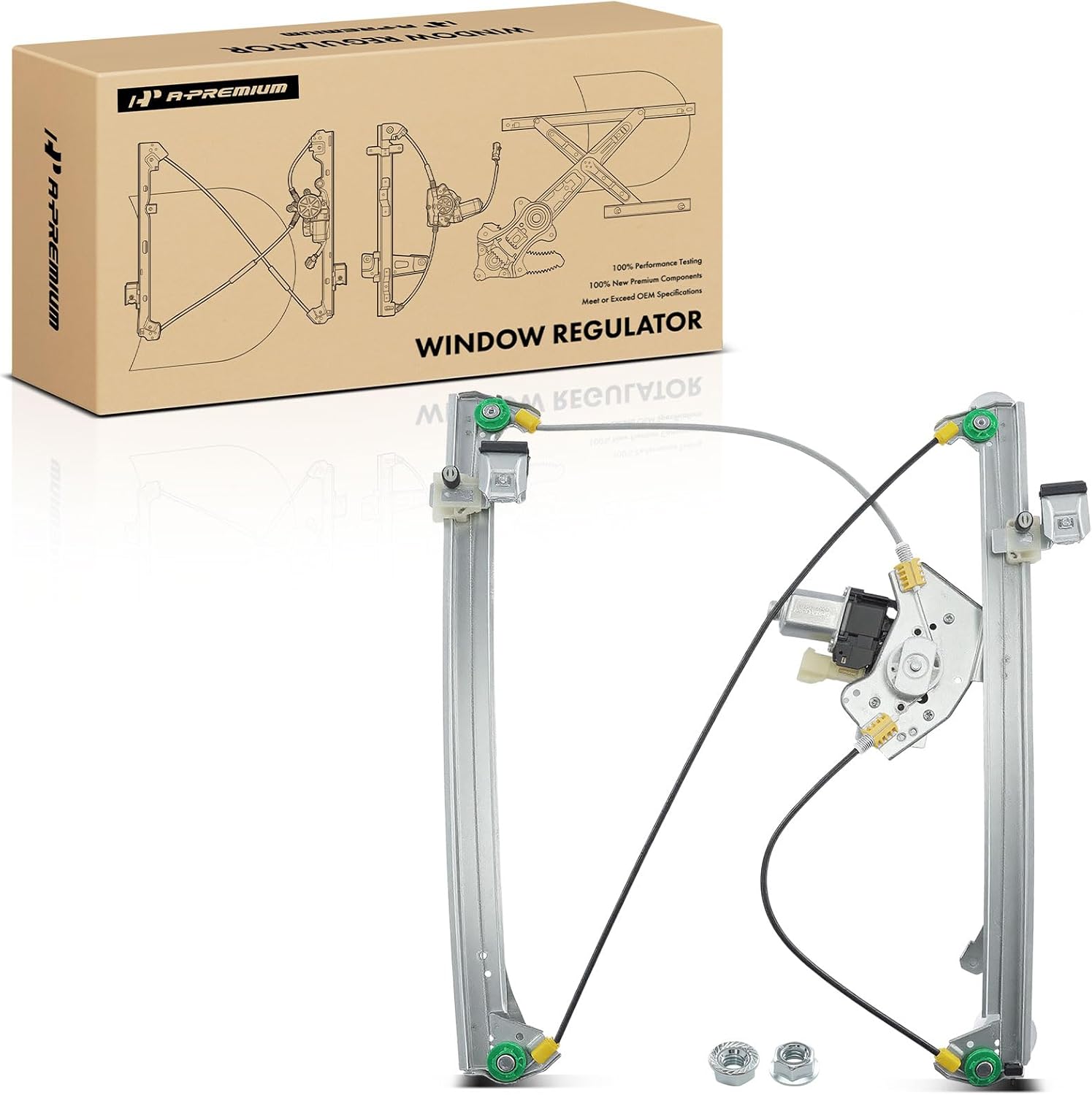 A-Premium Power Window Regulator with Motor Front Passenger Side Compatible with Land Rover Discovery Sport 2015-2024