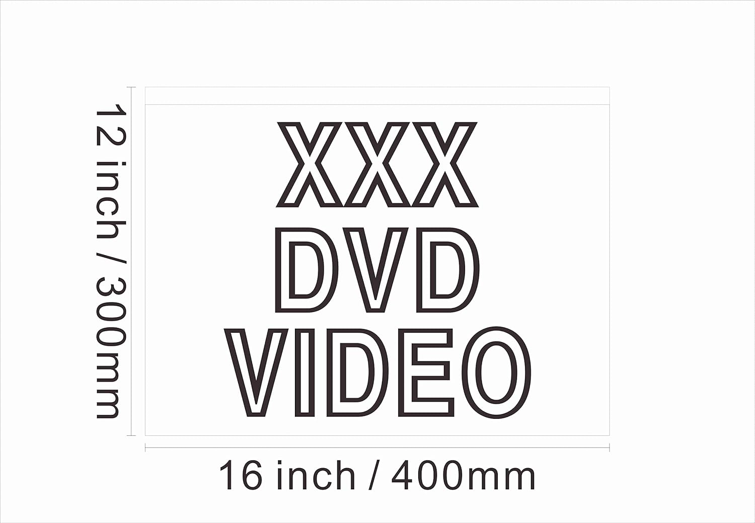 180021 XXX DVD Video Adult Japanese Shop Store Open Decor LED Light Neon Sign (16" X 12", Orange)